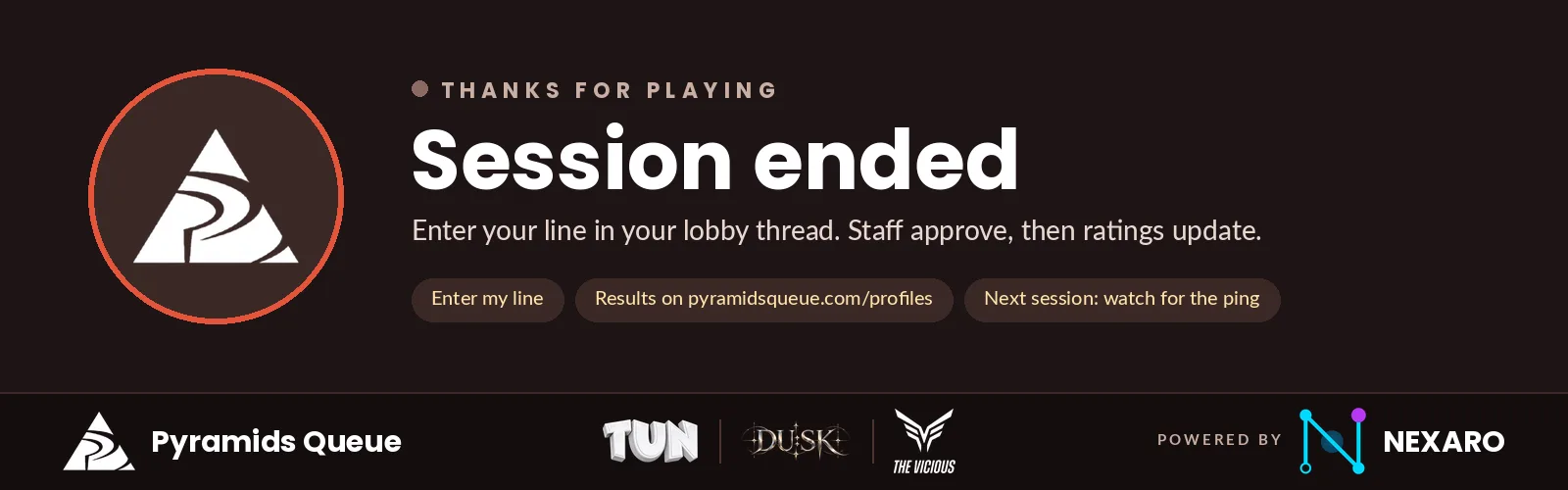 Inhouse session ended banner